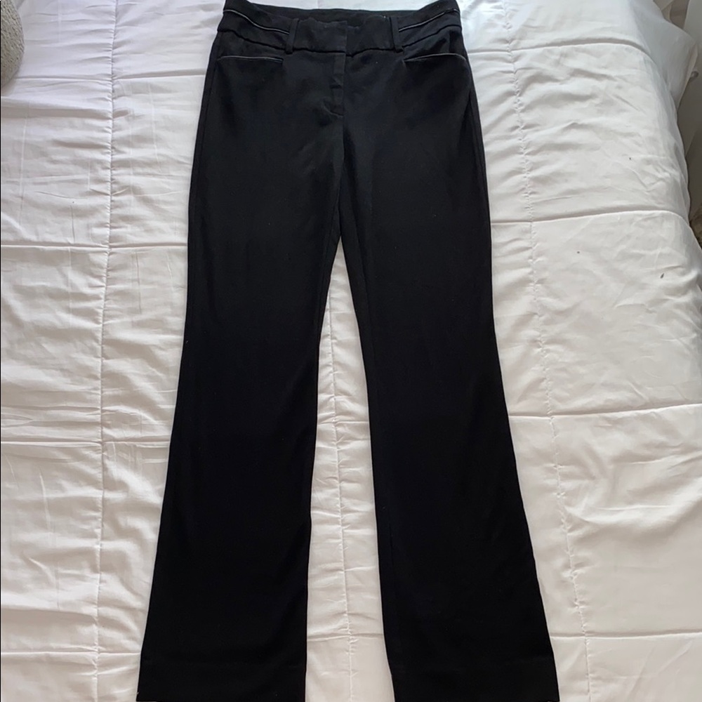 Anne Klein Black Straight Leg Dress Pants with Streamlined Silhouette
